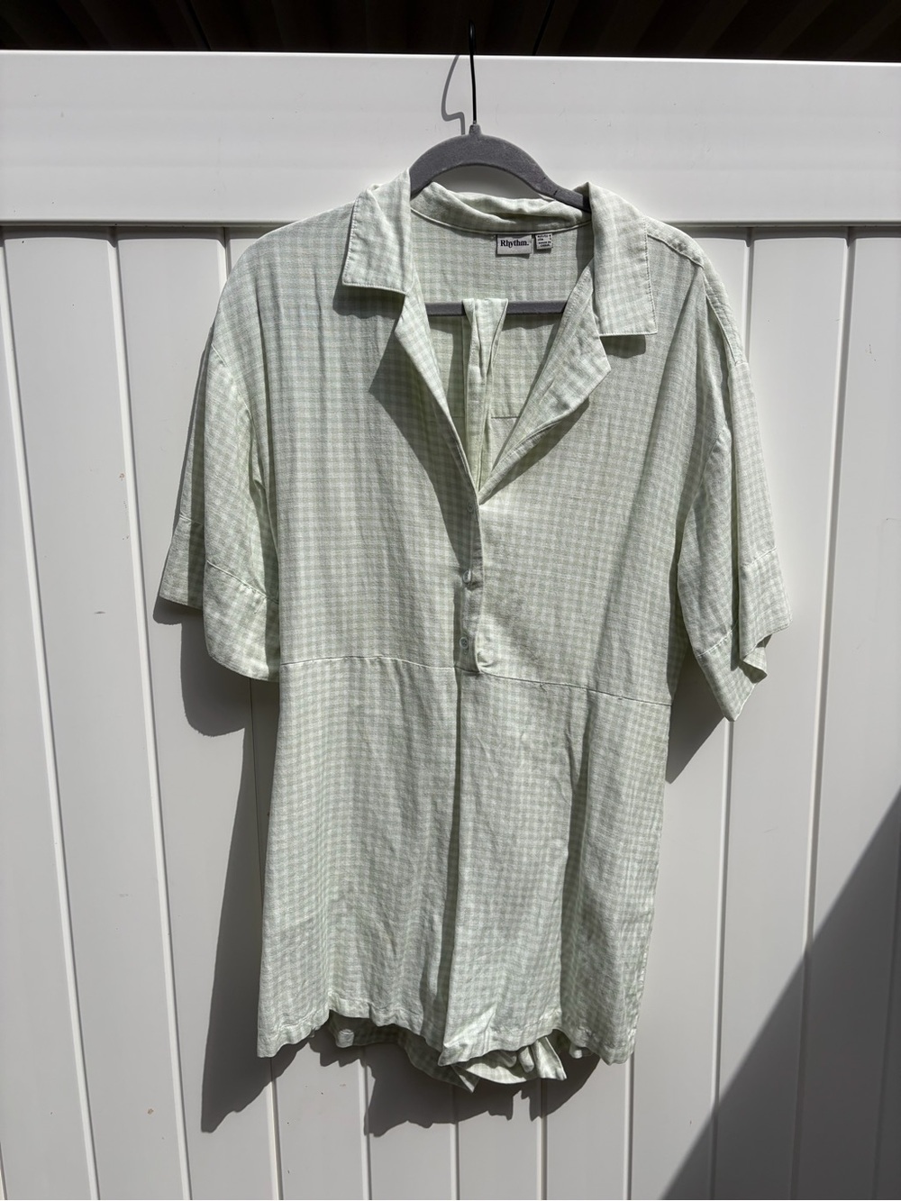 Rhythm Light Green Short Sleeve Romper